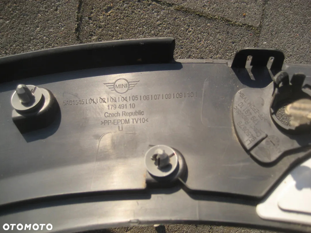 mini f55 f56 lift usa 20-22r listwa nakładka błotnika przód lewa 17949110 5a015451 - 12