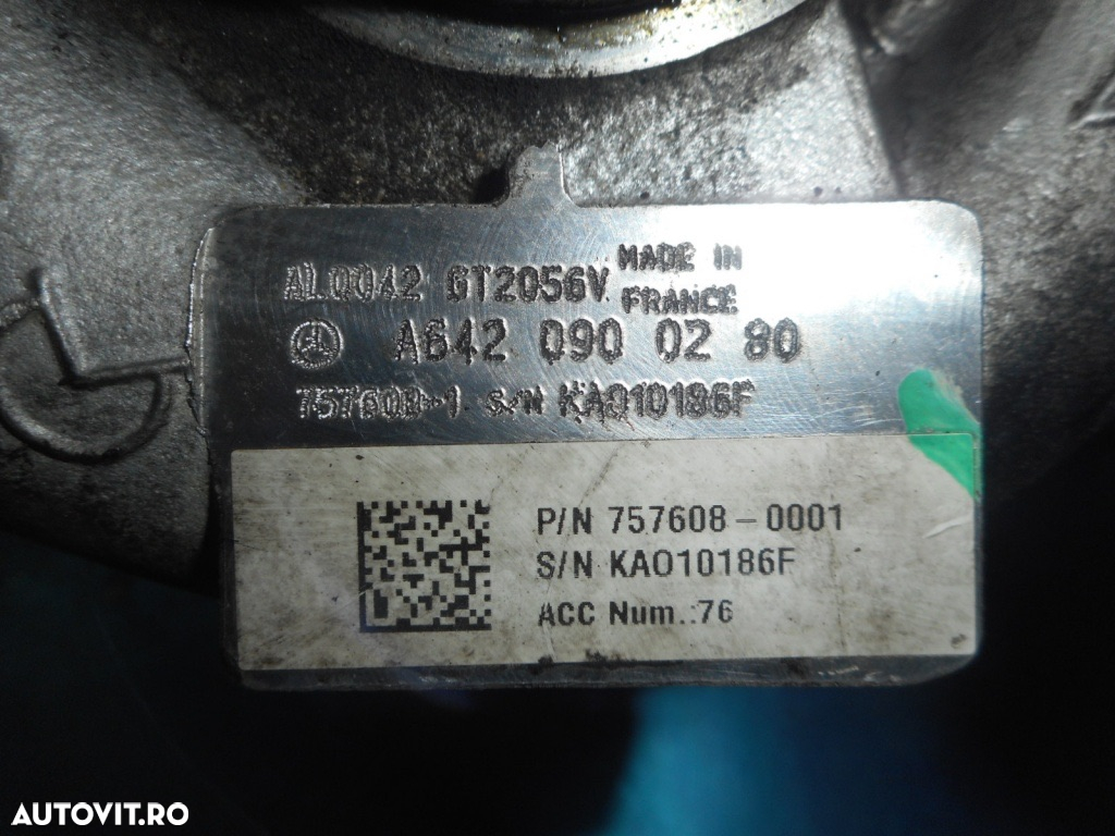 Turbina Mercedes -JEEP Grand Cherokee, 3.0 CDI,cod-A6420900280.  2006 2007 2008 2009 2010 - 3