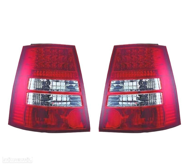 FAROLINS TRASEIROS LED VOLKSWAGEN VW GOLF 4 IV VARIANT 97-03 VERMELHO BRANCO - 1