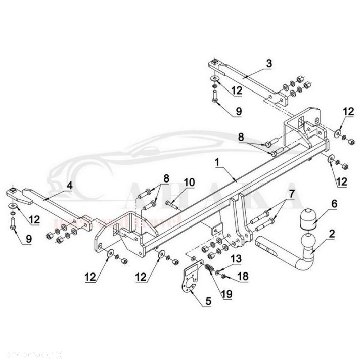 Hak Holowniczy Odkręcany Do Opel Mokka 2012-2019 - 5