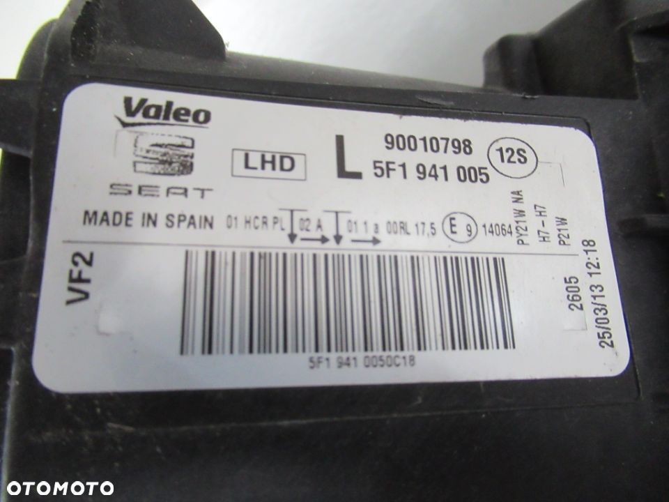 LAMPA PRZEDNIA PRZÓD LEWA SEAT LEON 3 III 5F1 5F1941005 2012-2016 - 10