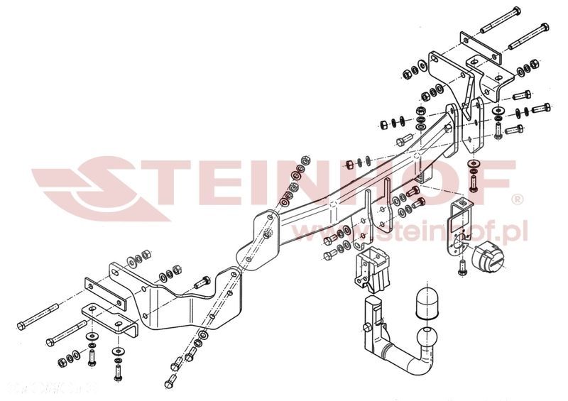 Wypinany hak holowniczy + Moduł 7 pin do Hyundai Santa Fe III od 2012 do 2018 - 2