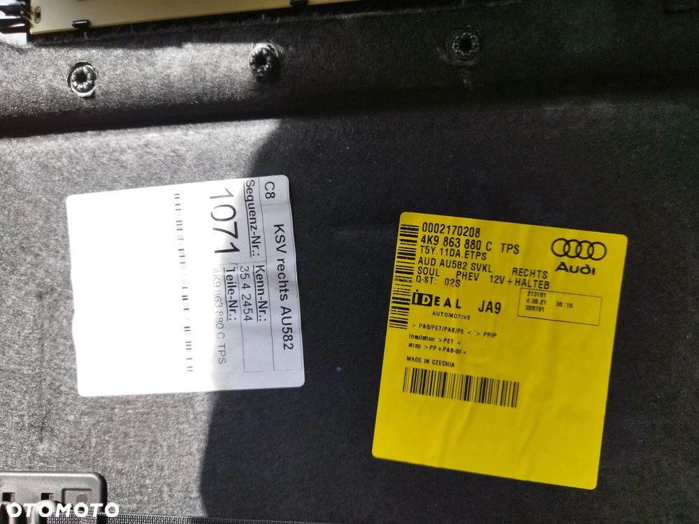 WNĘTRZE BAGAŻNIKA BOCZKI PODŁOGA AUDI A6 C8 AVANT - 6