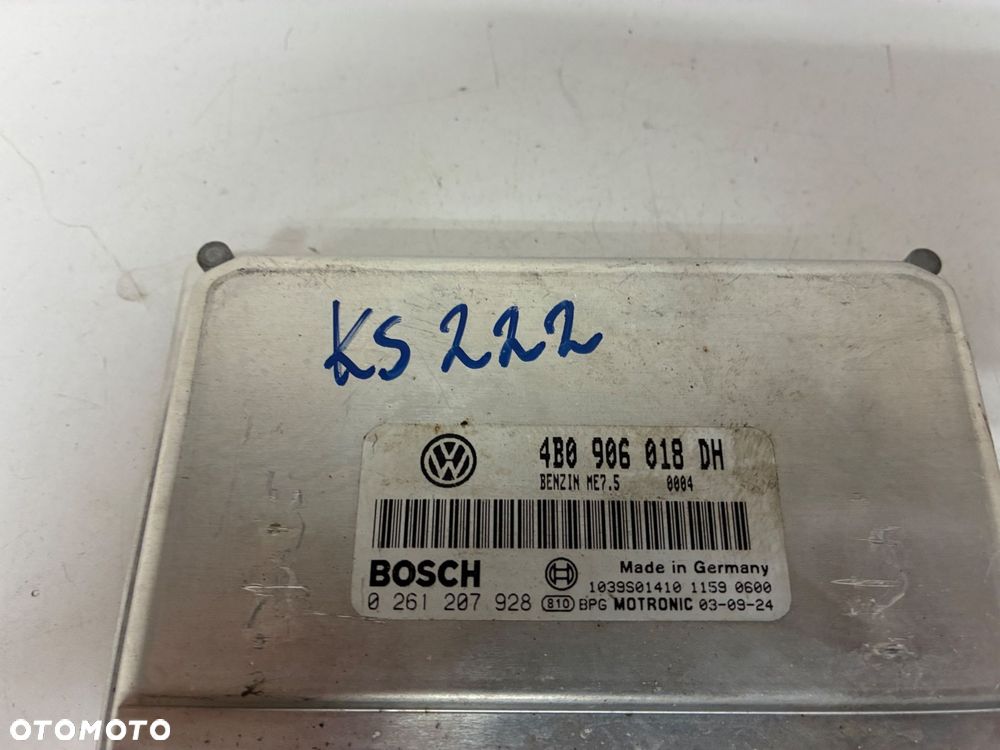 VW SKODA AUDI VAG KOMPUTER  STEROWNIK  SILNIKA 4B0906018DH - 2