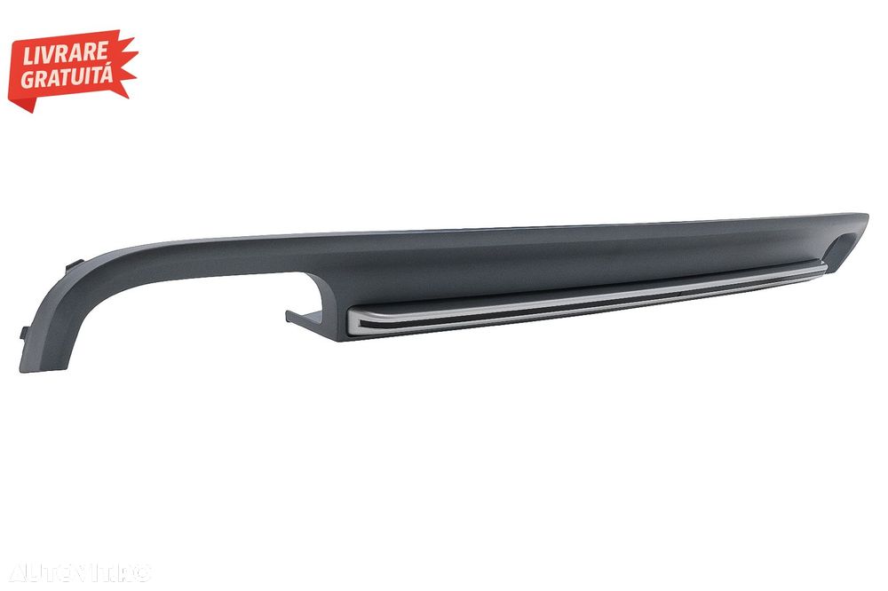 Difuzor Bara Spate si Ornamente Evacuare Audi A7 4G (2010-2014) S7 Facelift Design- livrare gratuita - 3