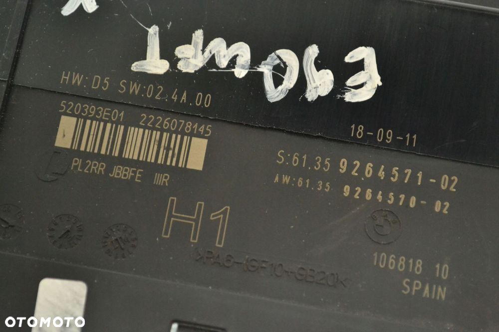 MODUŁ STEROWNIK KOMFORTU BMW E87 E90 E91 9264571 - 5