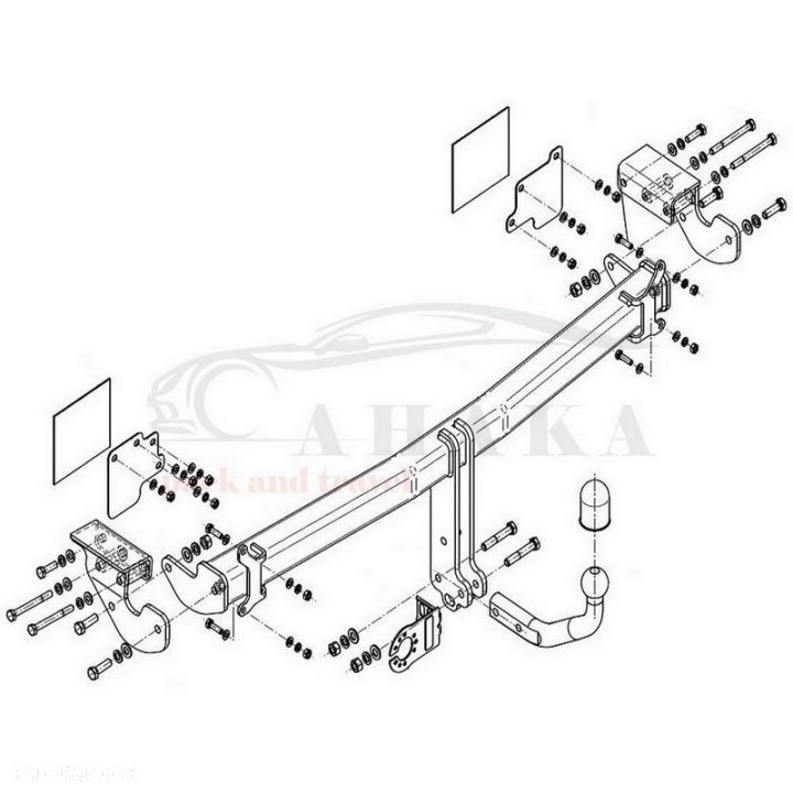 Hak Holowniczy Odkręcany Do Kia Stinger Od 2017 - 2