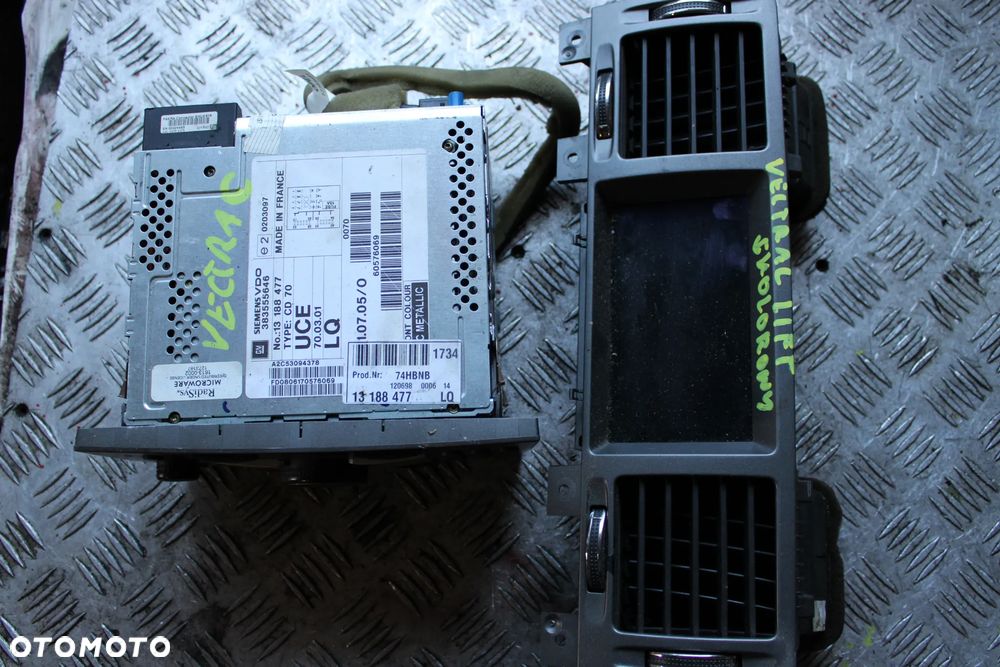 Radio +wyświetlacz opel vectra c lift komplet - 1