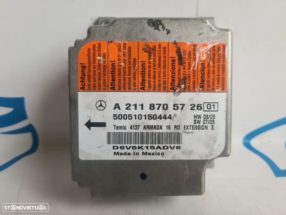 CENTRALINA AIRBAG ECU A2118705726 2118705726 MERCEDES BENZ CLASS E W211 E220 CDI 150CV OM646961 646961 - 1
