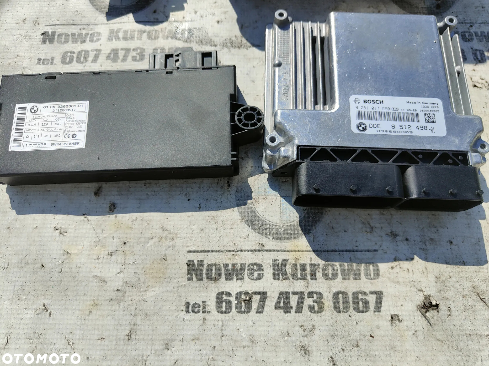 BMW E87 E81 E82 E90 E91 2.0d N47 Automat Zestaw startowy Sterownik silnika 8512498 - 2