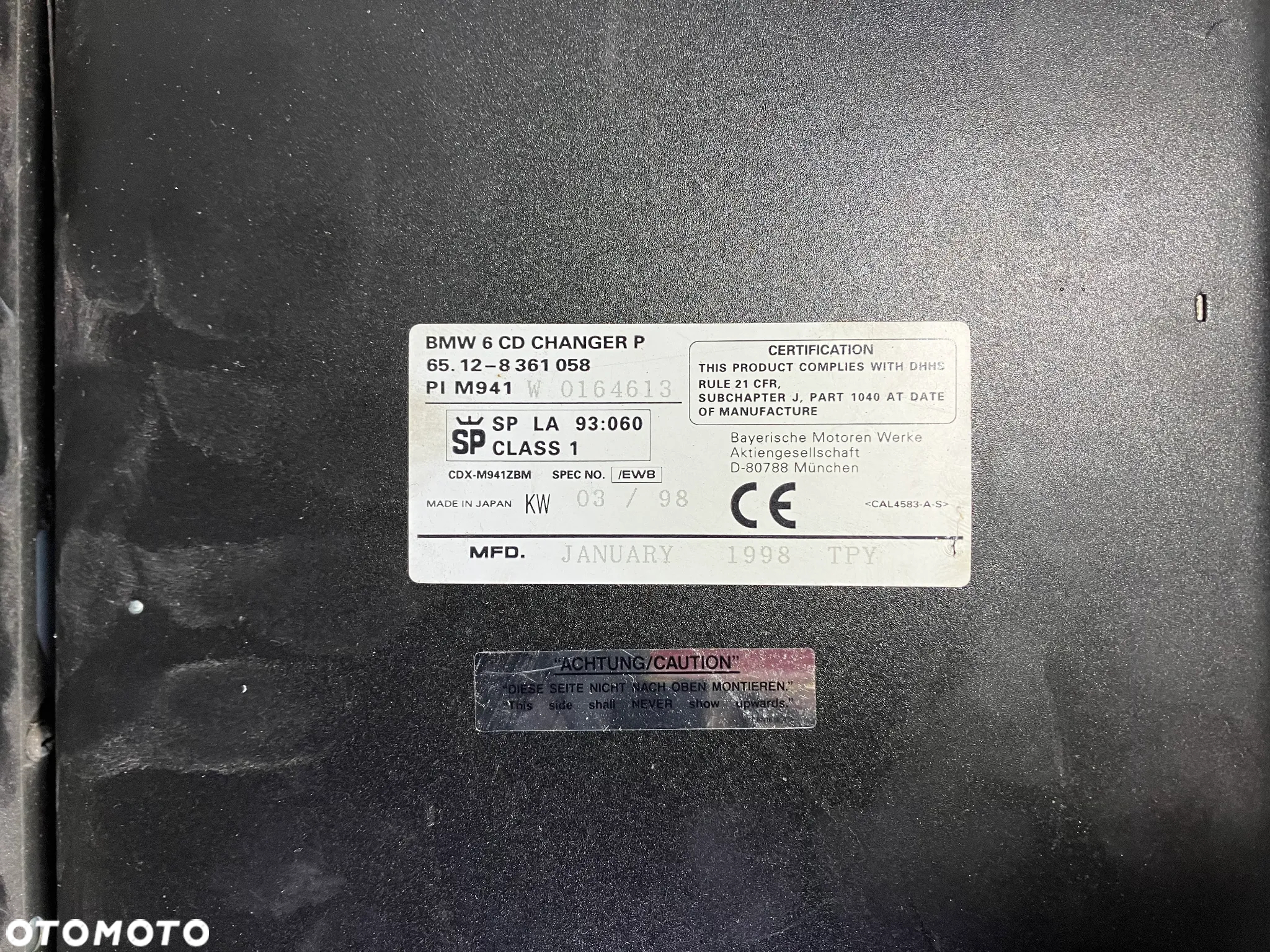 ZMIENIARKA CD BMW E31 E34 E38 E39 RARYTAS 8364931 8361584 8361058 - 11