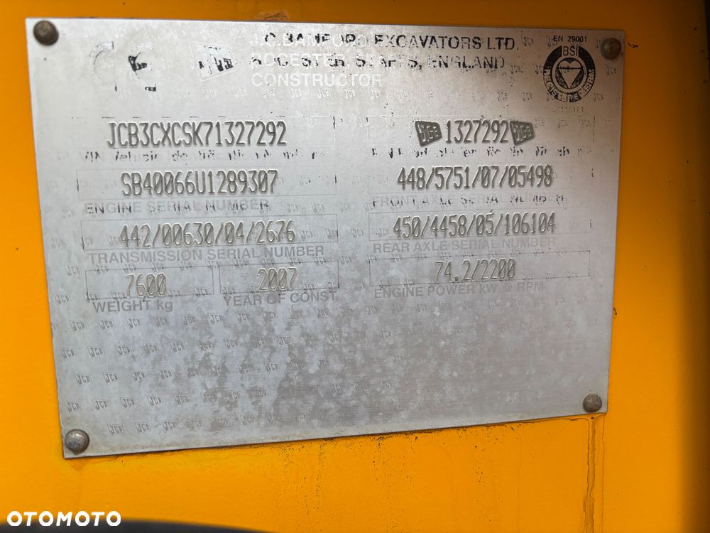 JCB 3CX CONTRACTOR 2007r koparko ładowarka 4x4  teleskop widły rekin - 6