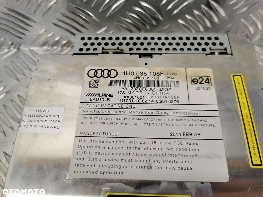 VW TOUAREG 7P 10-18R ZMIENIARKA PLYT CD DVD 4H0035108 F - 2