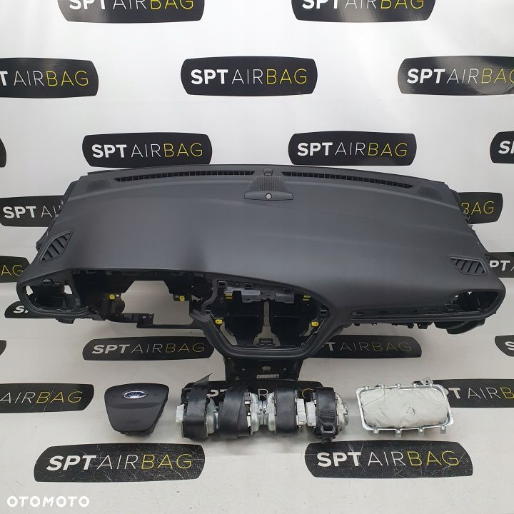 FORD FIESTA MK8 8 VIII DESKA ROZDZIELCZA KONSOLA KOKPIT PULPIT PODUSZKI AIRBAG AIR BAG PASY KIT SET - 1