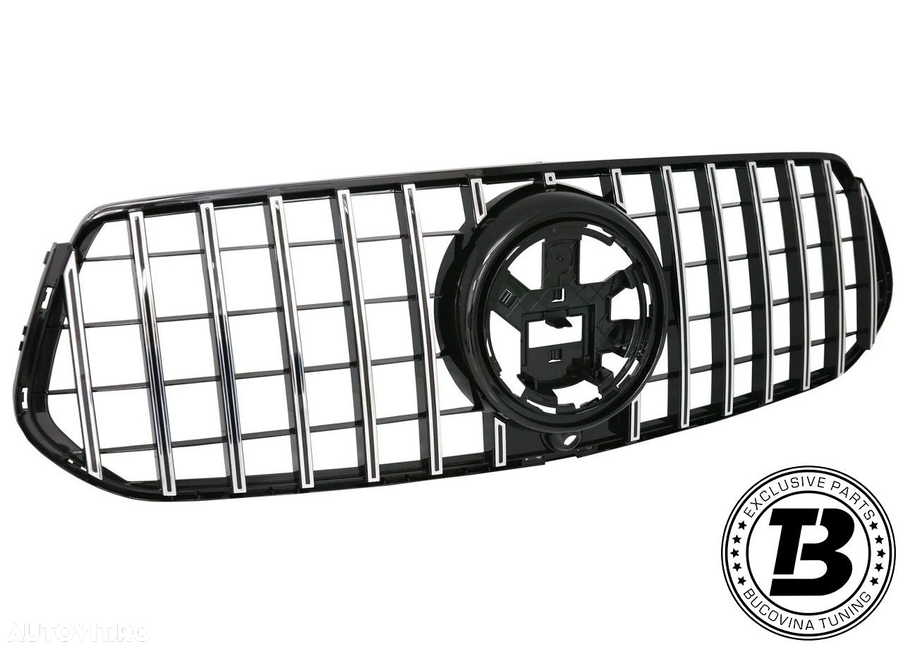 Grila compatibila cu Mercedes GLE W167 Coupe C167 GT Crom - 3