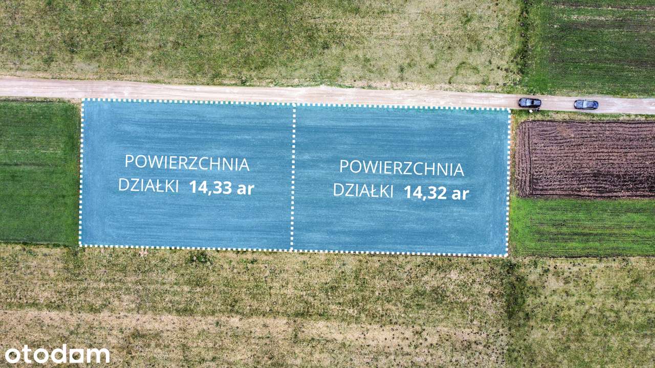 Dwie działki z WZ | 14,3 ar każda | spokojna okolica | Cygany - Pełny obrazek: 2/4