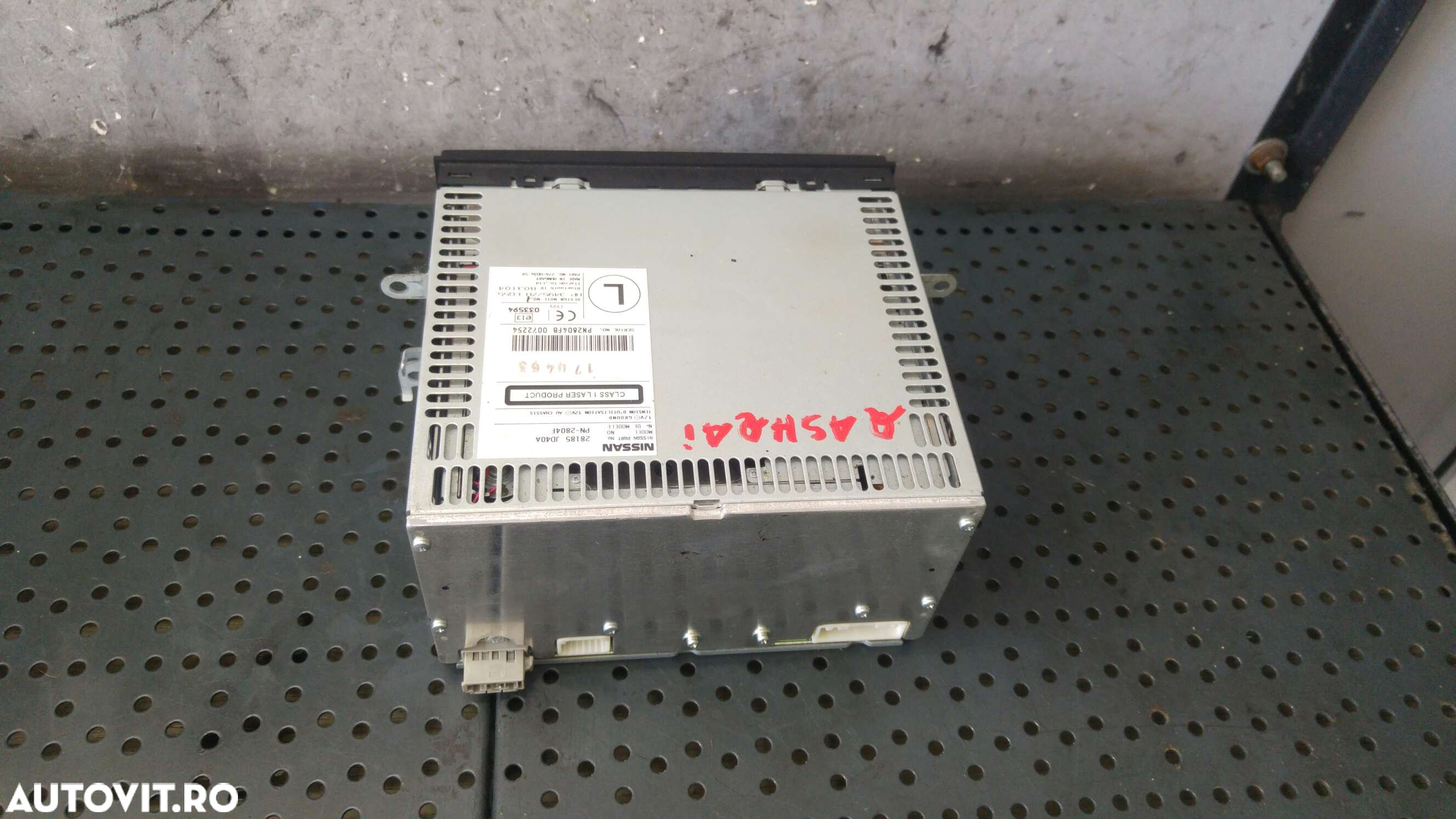 Radio cd player mp3 nissan qashqai j10 nj10 jj10e 28185jd40a 276003459 - 2