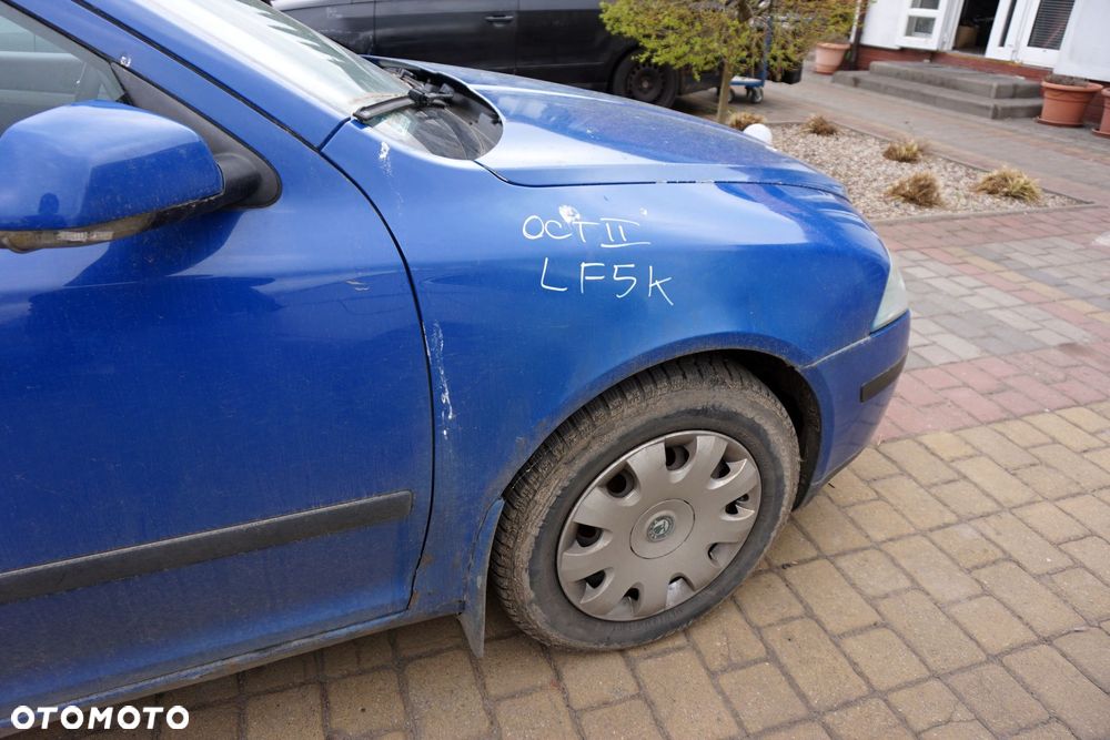 MASKA ZDERZAK BŁOTNIKI LAMPY OCTAVIA II 1Z3 4590  SKODA 2004-2008 NIEBIESKI PRZÓD KOMPLETNY - 15
