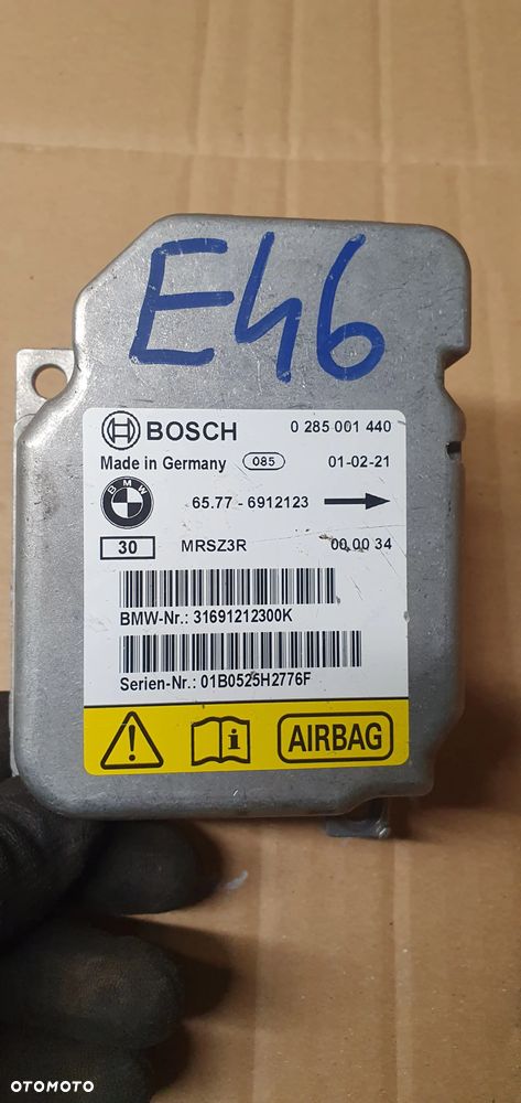 Moduł Sensor Airbag Poduszek BMW 3 E46 6912123 - 6