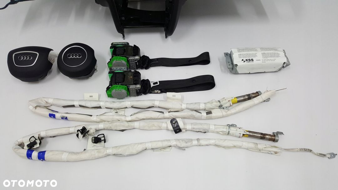 AUDI A5 LIFT DESKA ROZDZIELCZA KONSOLA KOKPIT PULPIT PODUSZKI AIRBAG AIR BAG PASY KURTYNY KIT SET - 8