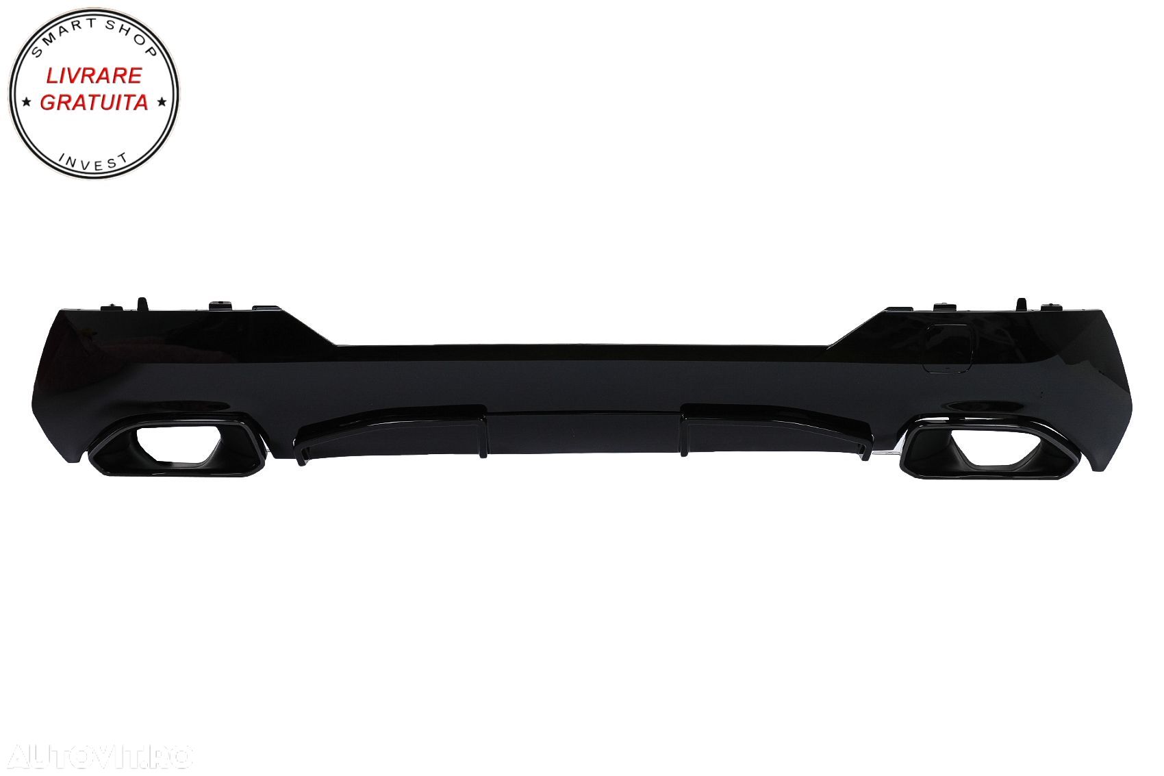 Difuzor Bara Spate cu Ornamente Evacuare Negre BMW 4 Series G22 G23 M Sport (2020-- livrare gratuita - 1