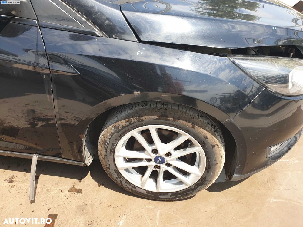 Aripa Dreapta Fata cu Inceput de Rugina Ford Focus 3 FL Facelift 2014 - 2018 Culoare FF Panther Black [K6409] - 1