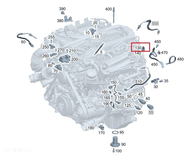 MERCEDES OM651 Czujnik cisnienia spalin OE - 2
