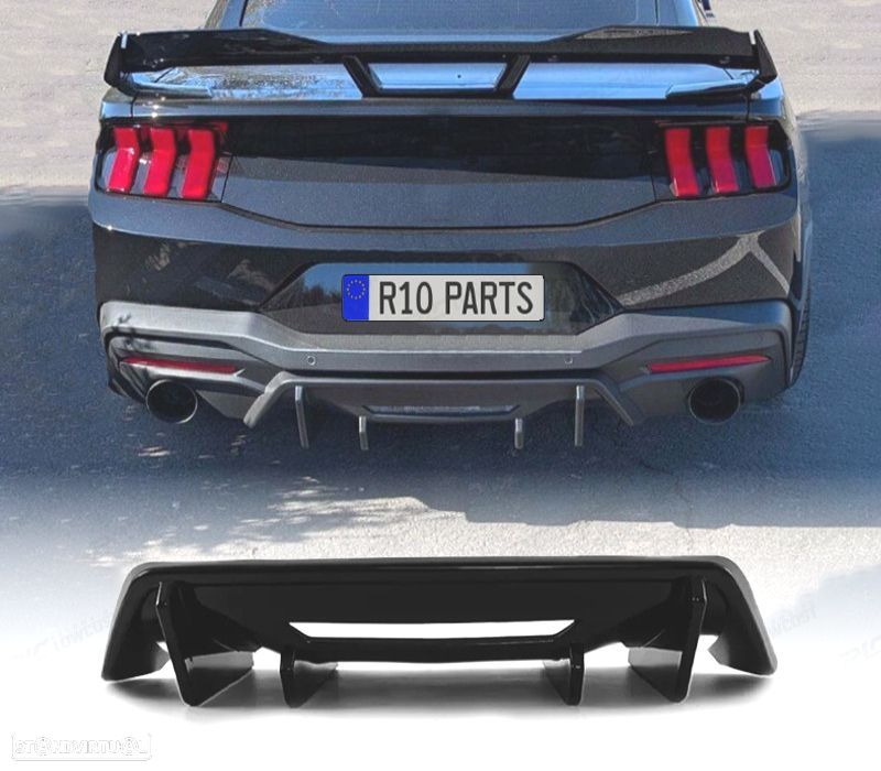 DIFUSOR FORD MUSTANG 24- PRETO BRILHANTE - 1