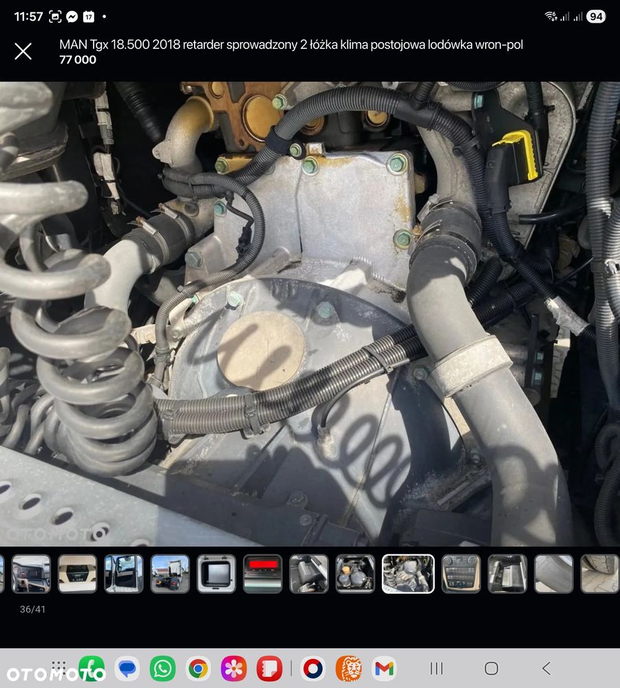 MAN Tgx 18.500 mały przebieg 2017 retarder sprowadzony 2 łóżka serwis lodówka wron-pol - 36
