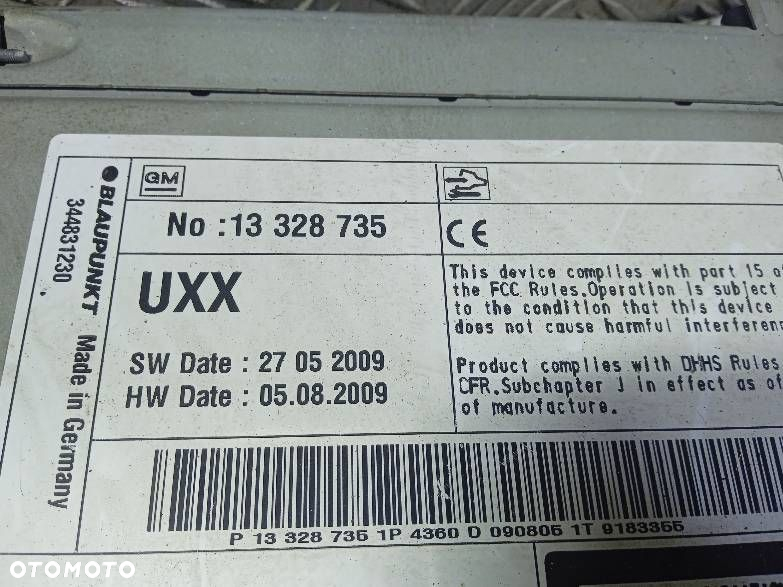 PANEL NAWIEWU KLIMATYZACJI + RADIO OPEL INSIGNIA A 13273256 - 2