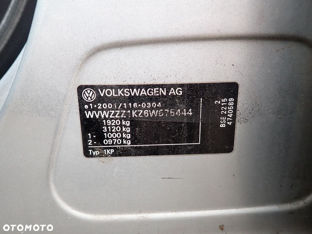 CZĘŚCI - Vw Golf V plus 1,6 102KM BSE HB 5D GVY lakier LA7W 2005r. INDEX - 9943 - 13