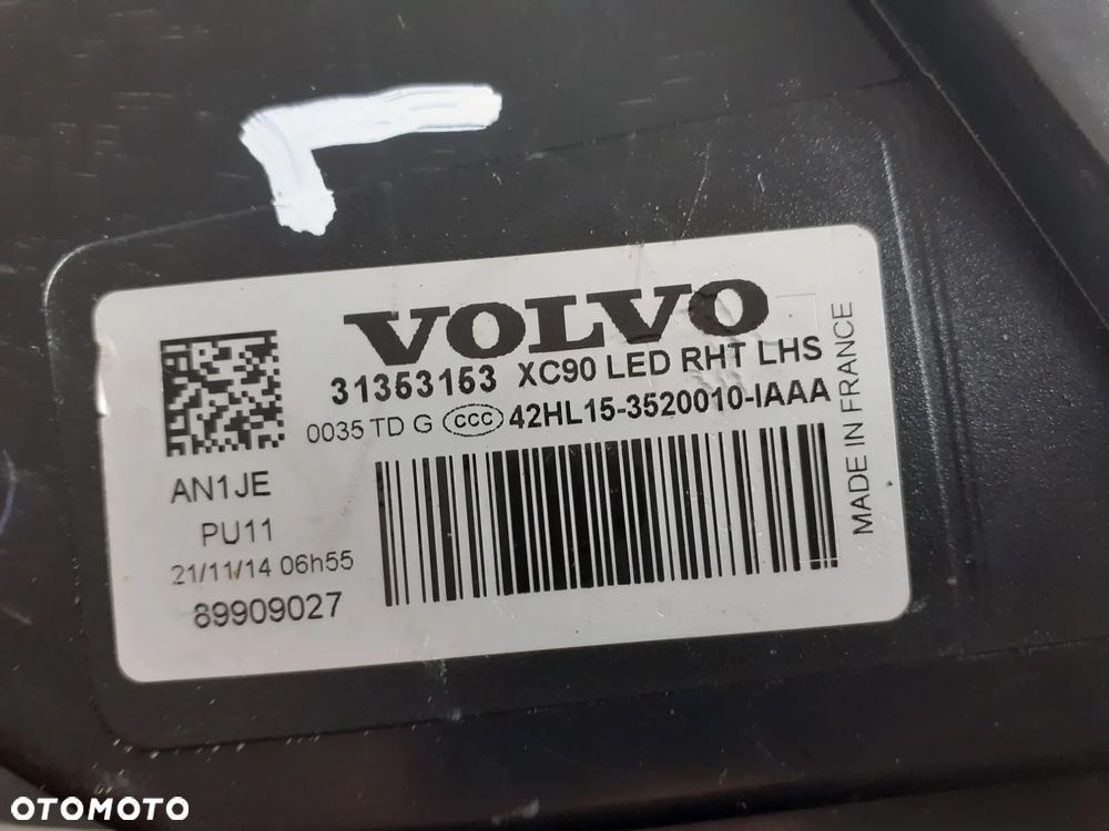 Lampa lewa Volvo XC90 full led 15-19r 31363163 - 10