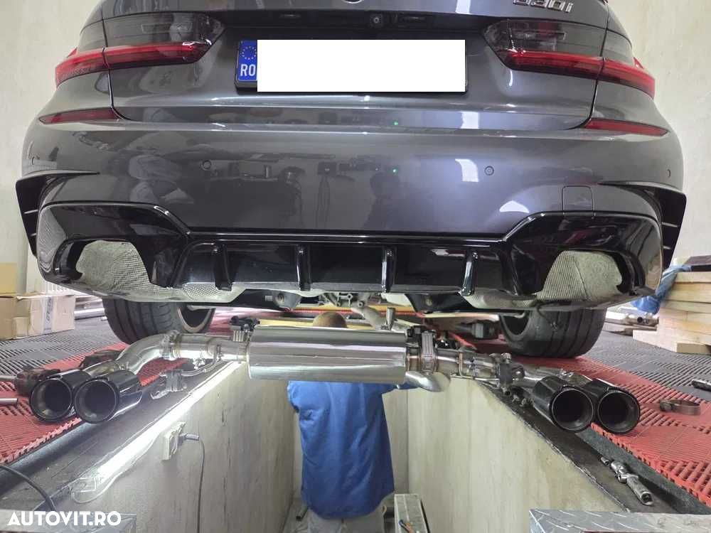 Difuzor Bara Spate M BMW G20 G21 model 340, 340i M look, Negru Lucios - 8