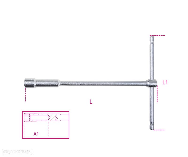 beta deep 6 points t-handle socket wrenches 8mm 55000088 - 1