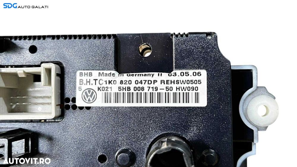 Panou Modul Unitate Comanda AC Aer Conditionat Clima Climatic Volkswagen EOS 2006 - 2010 Cod 1K0820047DP 5HB008719 [LC0582] - 8