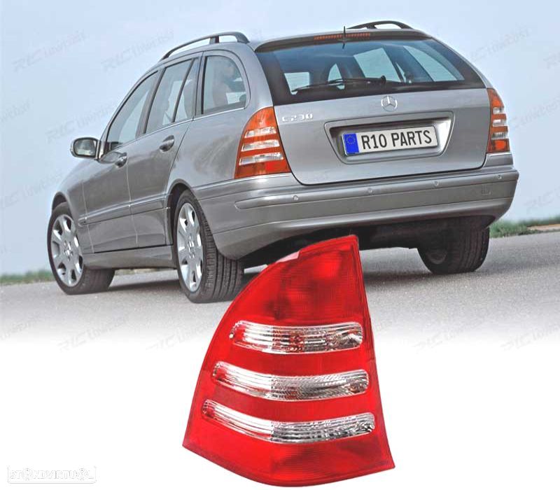 FAROLIM ESQ MERCEDES CLASSE C W203 ESTATE 00-04 BRANCO VERMELHO - 1