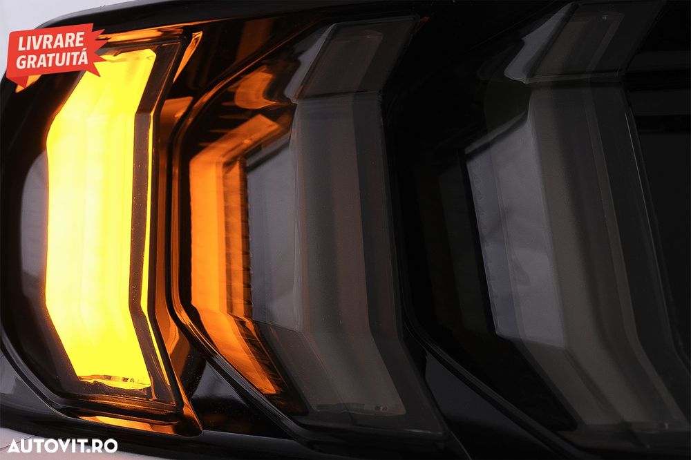 Stopuri Full LED Ford Mustang VI S550 (2015-2019) Fumuriu cu Semnal Dinamic Secven- livrare gratuita - 9