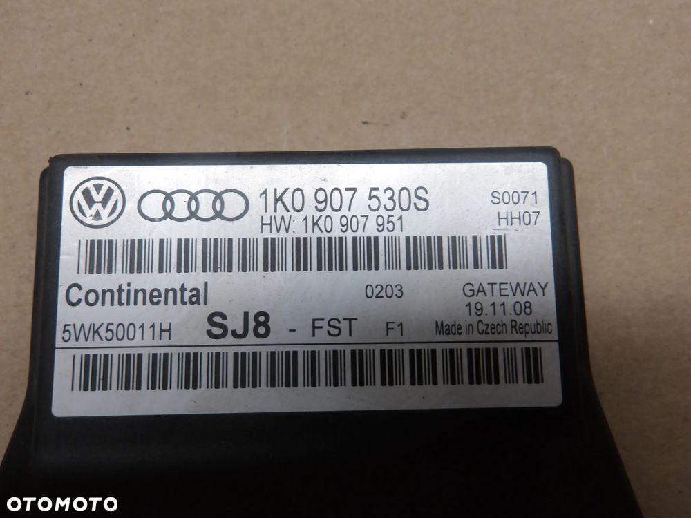 VW TOURAN I LIFT 06-10r. 2.0 TDI MODUŁ GATEWAY 1K0907530S - 4