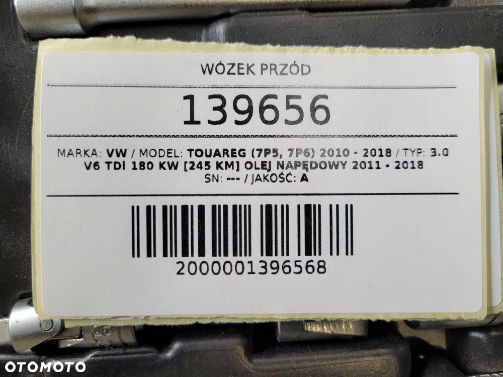 WÓZEK PRZÓD SANKI WAHACZ VW TOUAREG II 7P 3.0D 245KM - 9