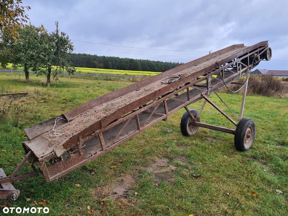 Przyczepka rolnicza dwukółka przyczepa jednoosiowa Transporter do obornika/ Taśmociąg / Podajnik Grabarka 5 gwiazd do siana Meprozet Orzys - 2