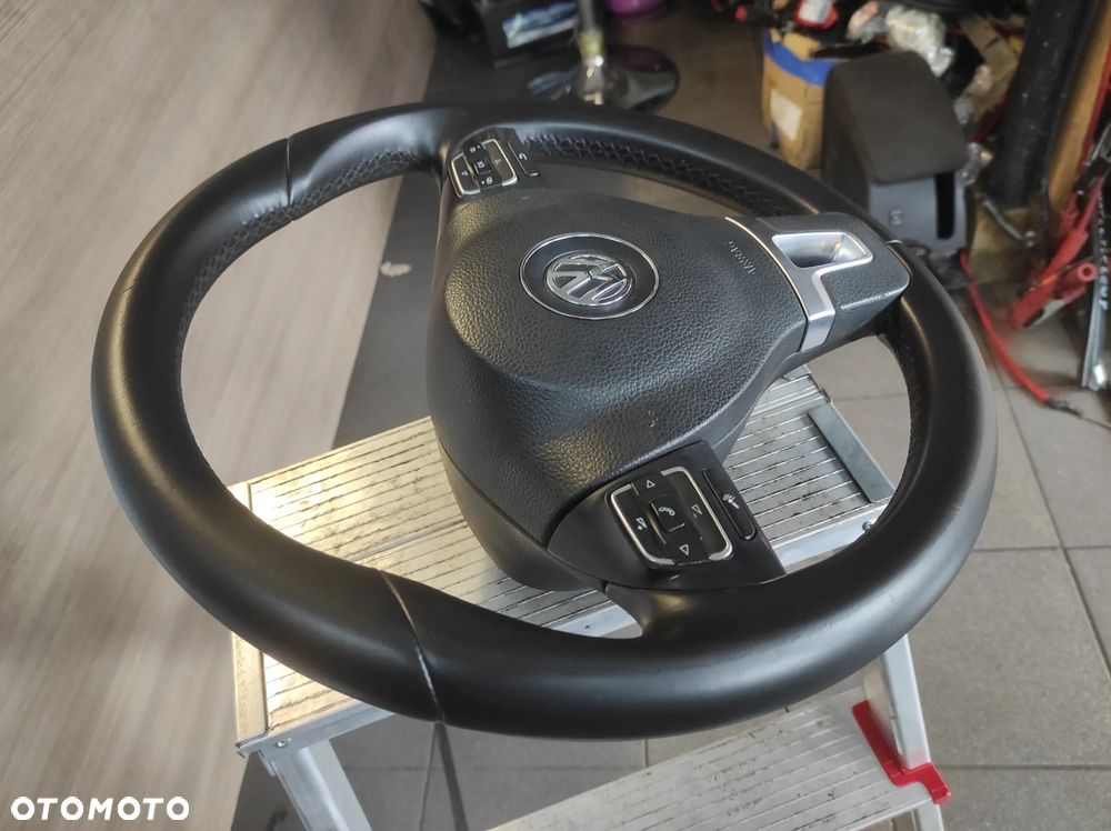 KIEROWNICA 3 RAMIENNA SKÓRA SKÓRZANA MULTIFUNKCJA R LINE VW TIGUAN PASSAT B6 B7 CC SIROCCO CADDY GOLF 5 6 TOURAN EOS POLO 5 6 WYSYŁKA !!! - 9