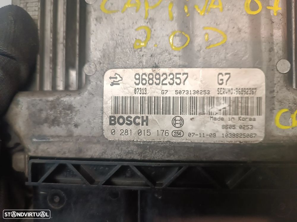 UNIDADE / CENTRALINA DO MOTOR CHEVROLET CAPTIVA / OPEL ANTARA 2.0D 96892357 0281015176 - 2