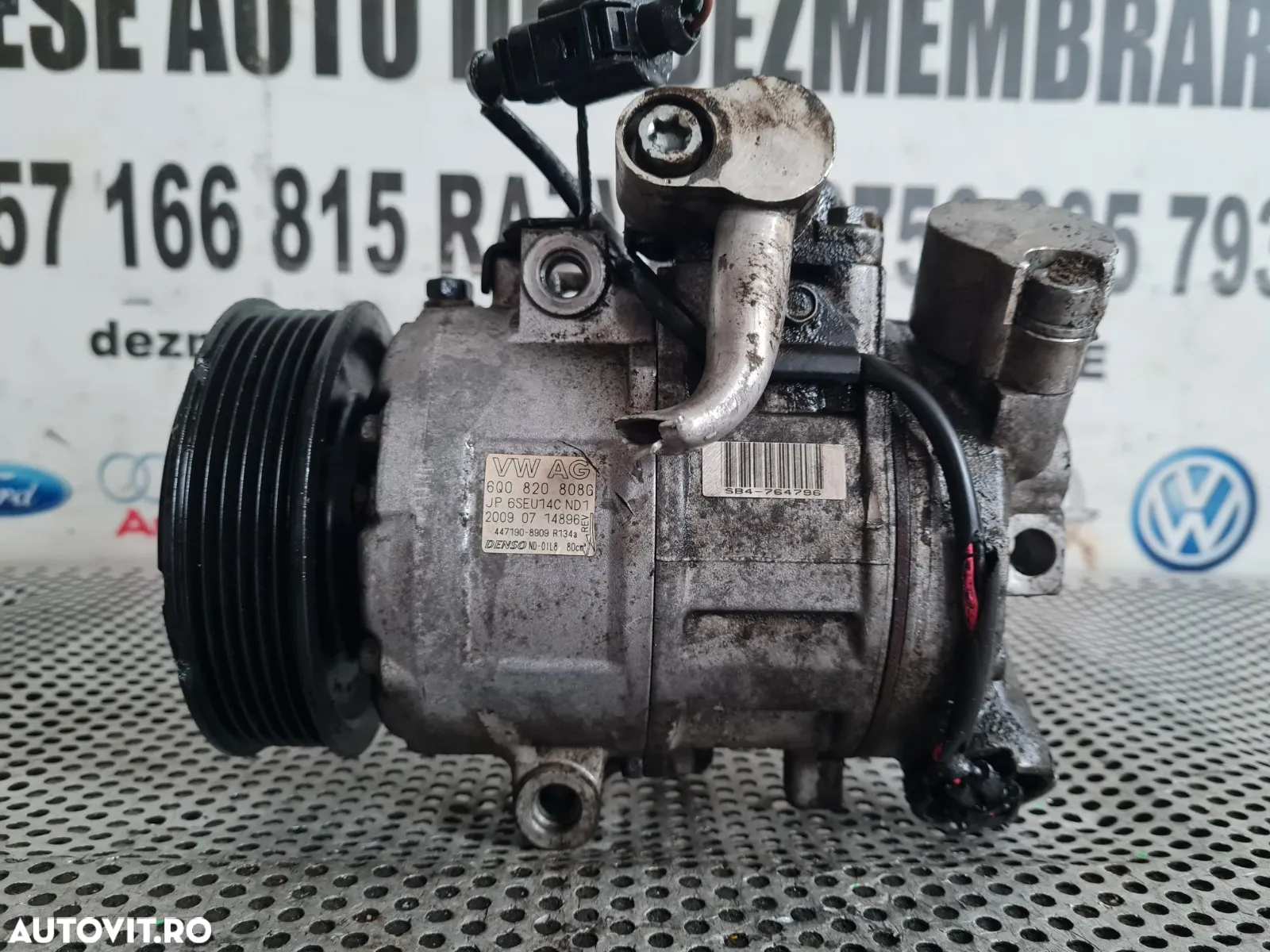 Compresor Clima Aer Conditionat AC Skoda Fabia 2 Roomster Praktik Seat Ibiza Vw Polo 6R An 2008-200 - 3