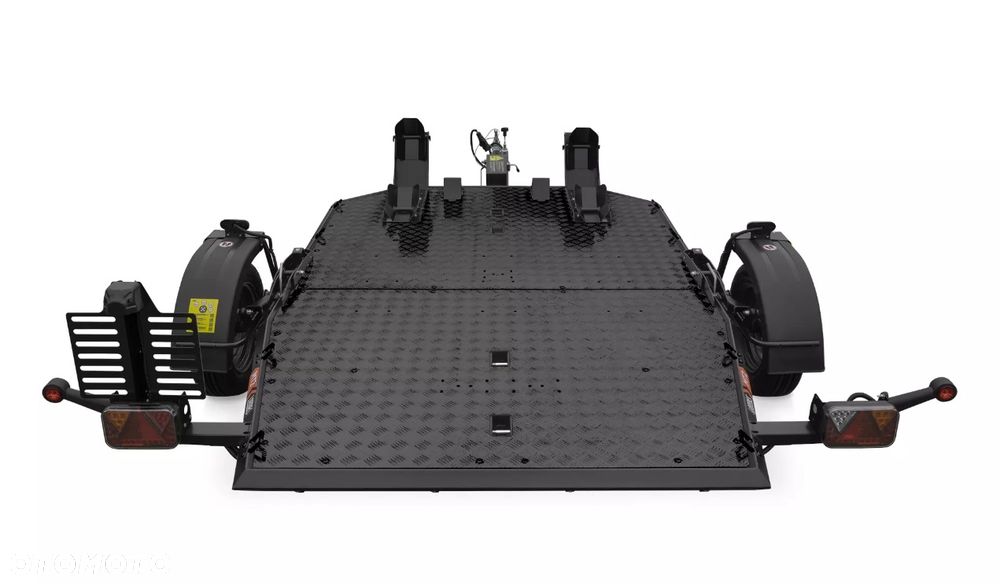Lorries Przyczepa MT-2 BLACK EDITION na dwa MOTOCYKLE, QUADA światła LED czarna SKŁADANA - 6