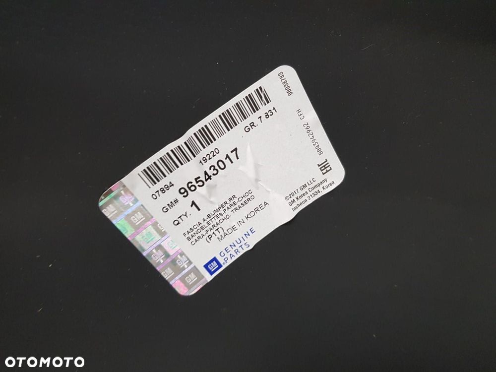 FABRYCZNIE NOWY ORYGINALNY ZDERZAK TYLNY TYŁ CHEVROLET AVEO KALOS T200 00-07 96543017 - 7