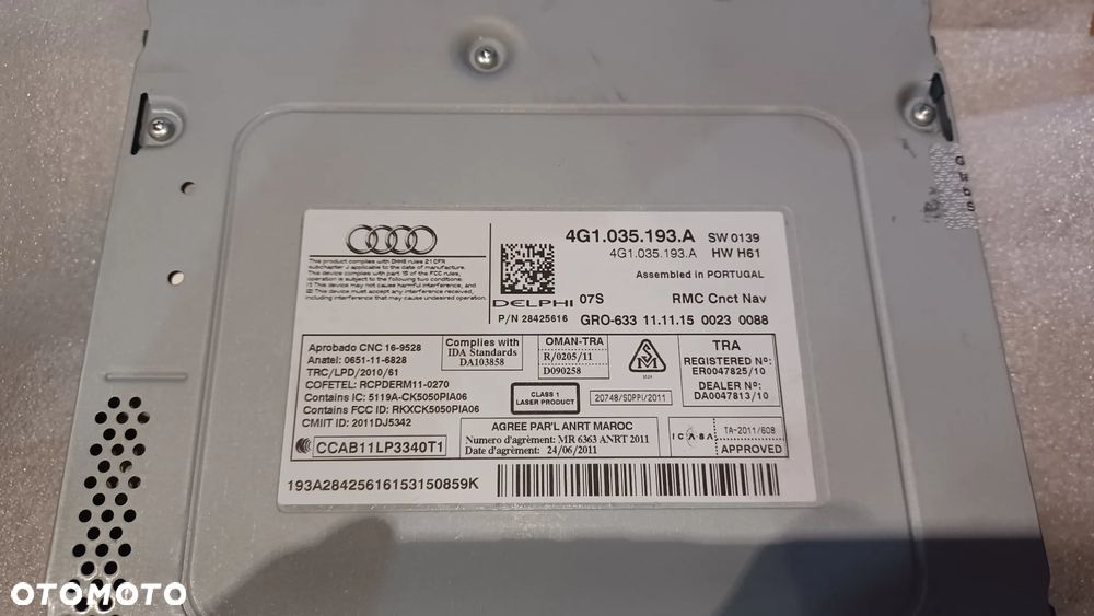 AUDI A6 A7 NAWIGACJA MMI ORYGINAŁ 4G1035193 A - 2