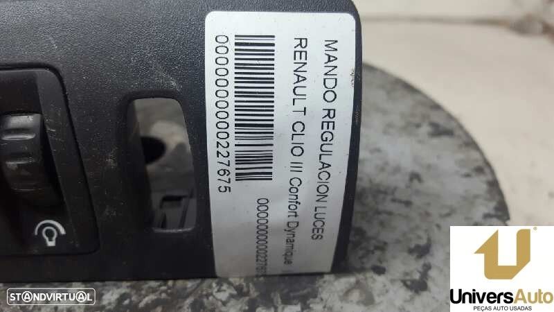 CONTROLE DE AJUSTE DE LUZES RENAULT CLIO III CONFORT DYNAMIQUE - 6