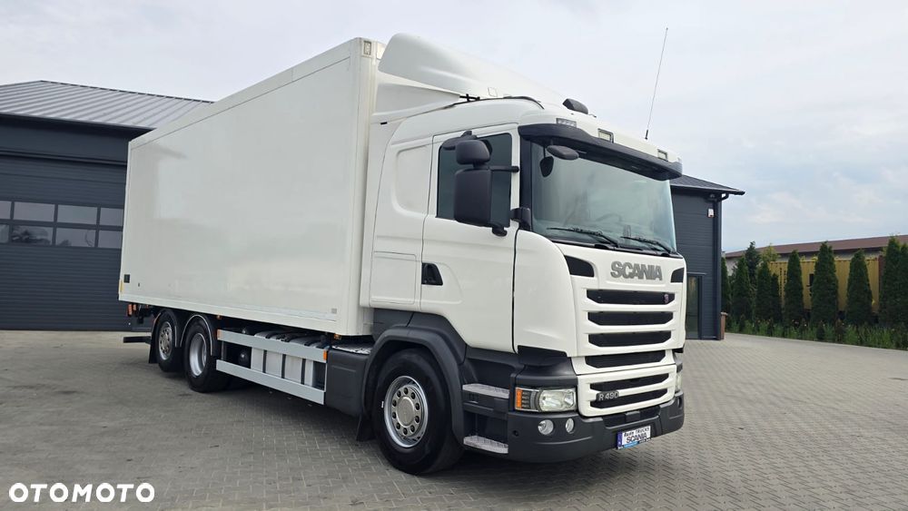 Scania R490 6x2 18 palet chłodnia diesel kurierka odwierty piękny stan niski przebieg świeży import!