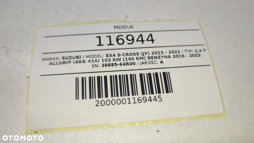 MODUŁ STEROWNIK NAPĘDU SUZUKI SX4 S-CROSS LIFT 38885-64R00 - 4