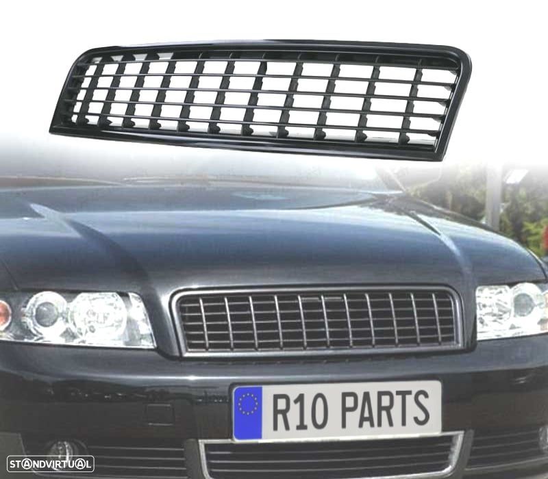 GRELHA FRONTAL SEM SIMBOLO AUDI A4 B6 00-04 PRETA - 1